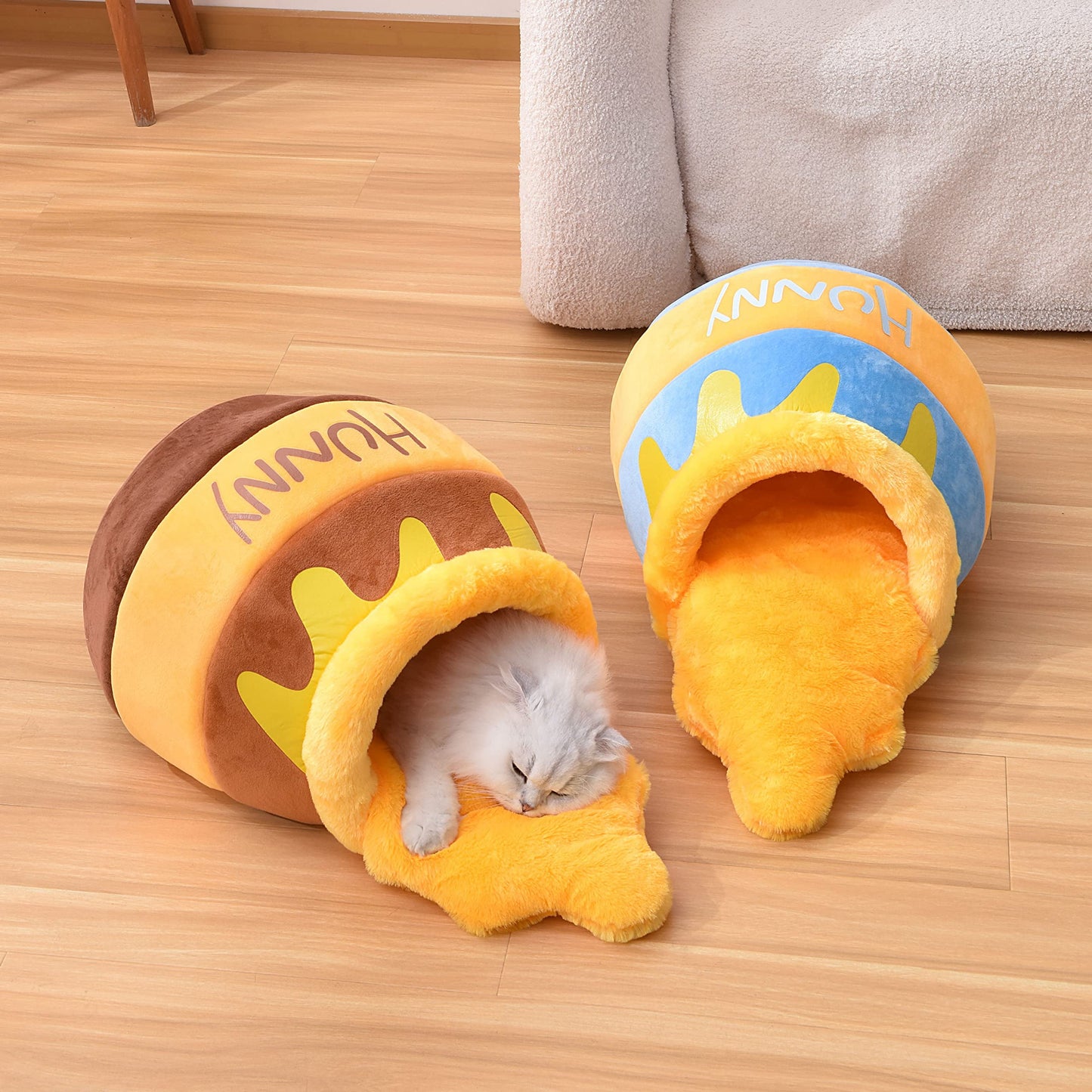  Comfortable Memory Foam Pet Furniture with Cat House Tent 