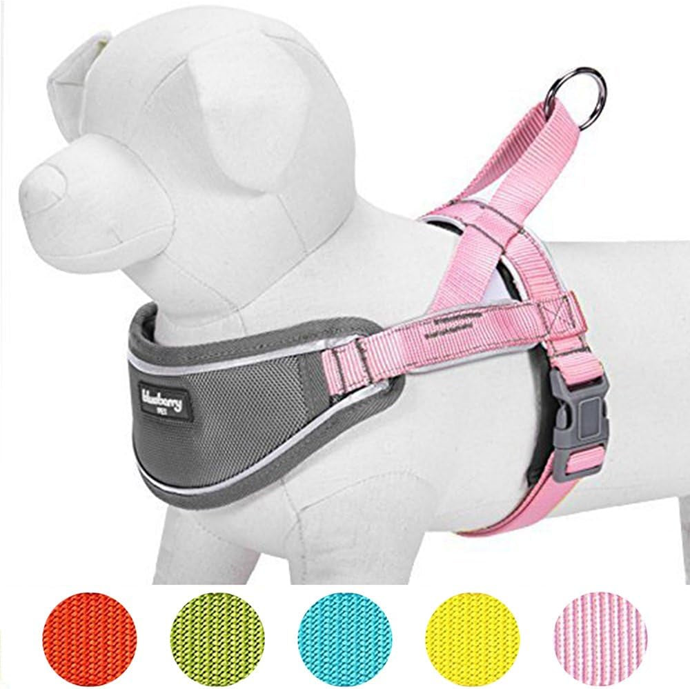  Soft & Comfy 3M Reflective Strips Padded Dog Harness Vest, Chest Girth 