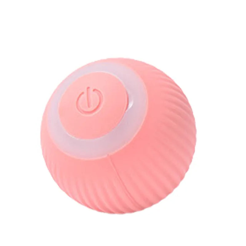 Rechargeable Cat Ball Toy Smart Automatic Rolling Kitten Toys 360 Degree Spinning Ball