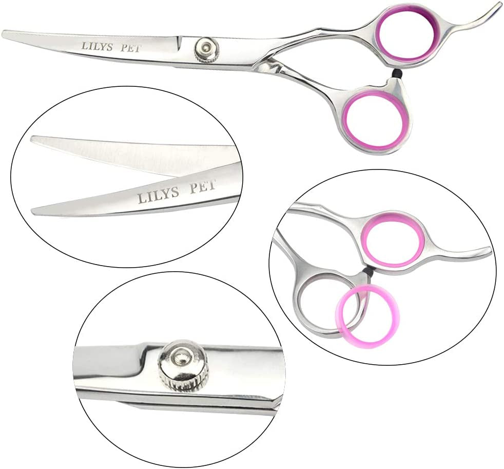 Professional PET DOG Grooming Scissors Suit,Cutting&Curved&Thinning