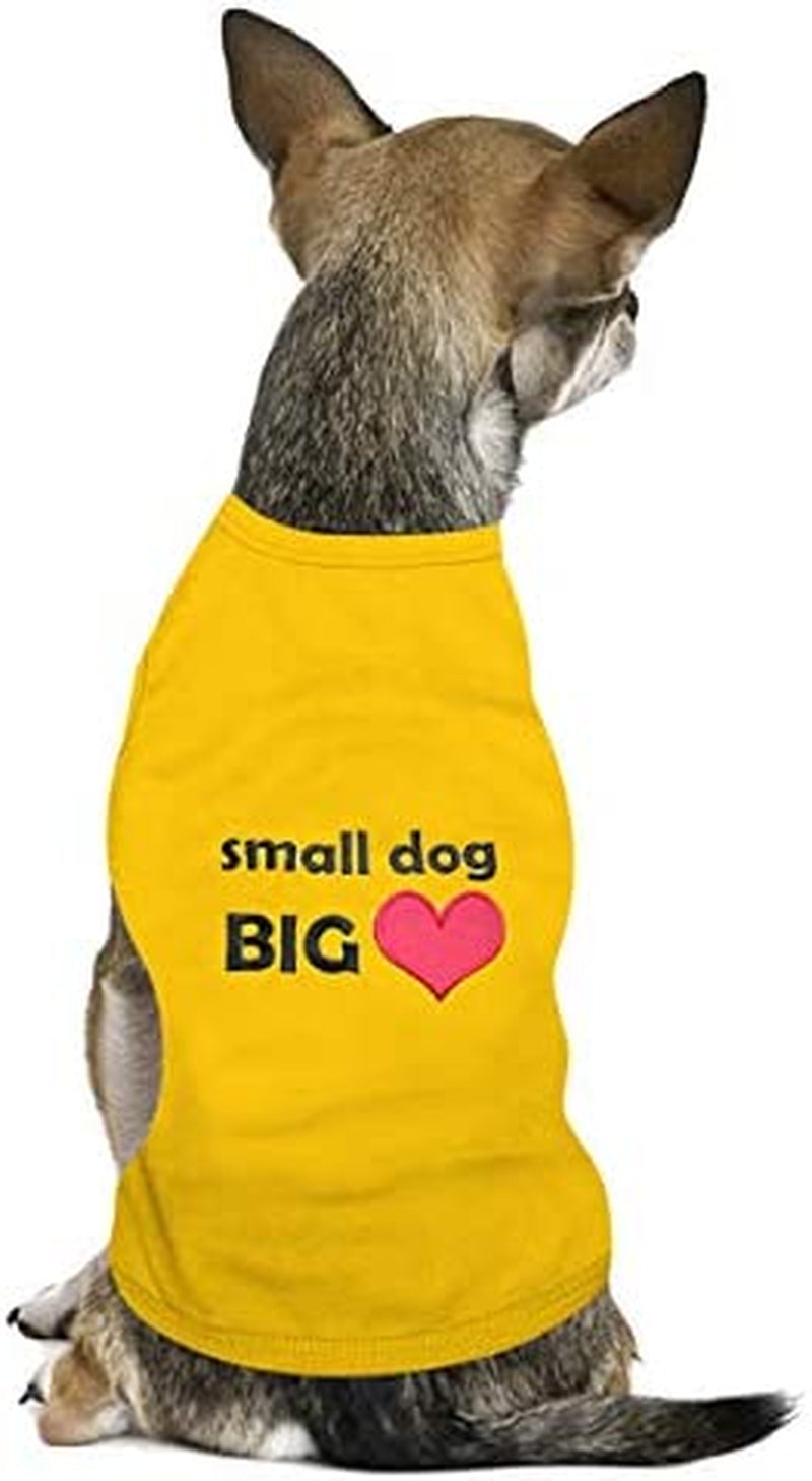 Dog Cat Clothes Tee Shirts Embroidered T-Shirt S Dog Big Heart