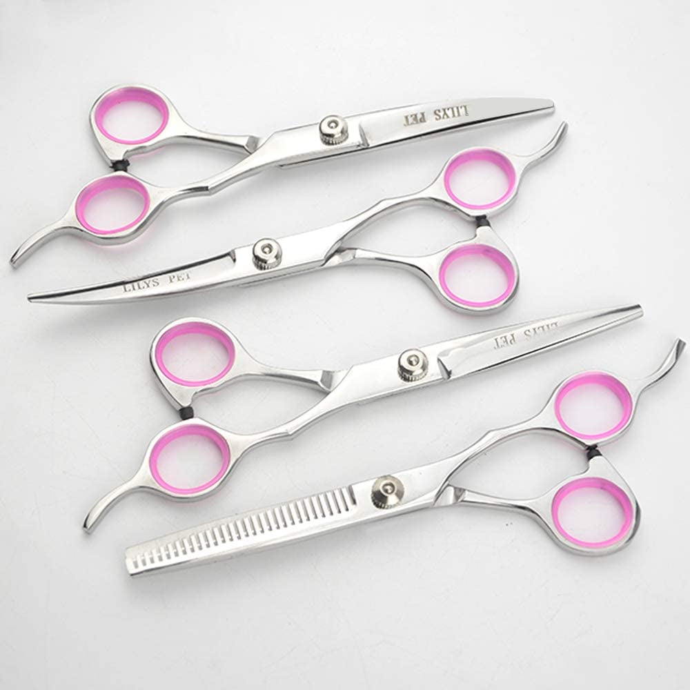 Professional PET DOG Grooming Scissors Suit,Cutting&Curved&Thinning