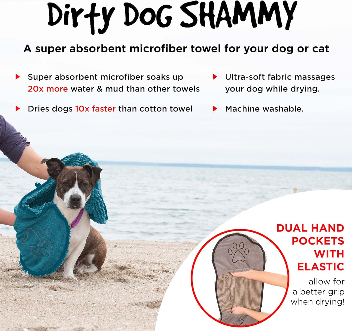 Shammy Dog Towels for Drying Dogs 