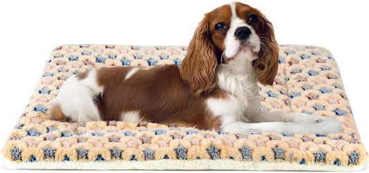 Dog Bed Crate Pad Ultra Soft Pet Bed with Cute Star Print Washable Crate Mat