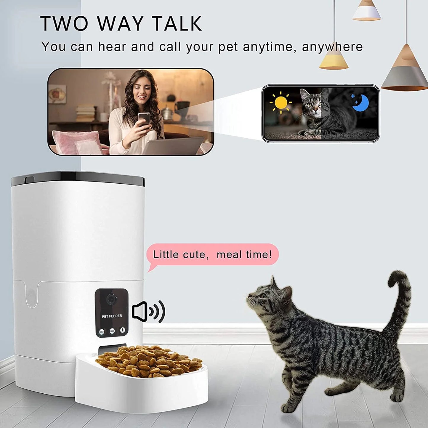 Pet Feeder,6L Automatic Pet Feeder for Cats and Dogs