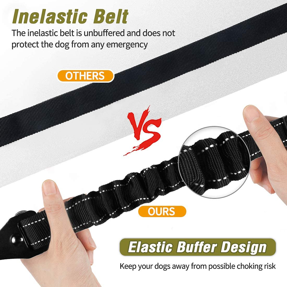 Dog Car Seatbelts 2 Pack Pet Car Seat Belts Adjustable Heavy Duty