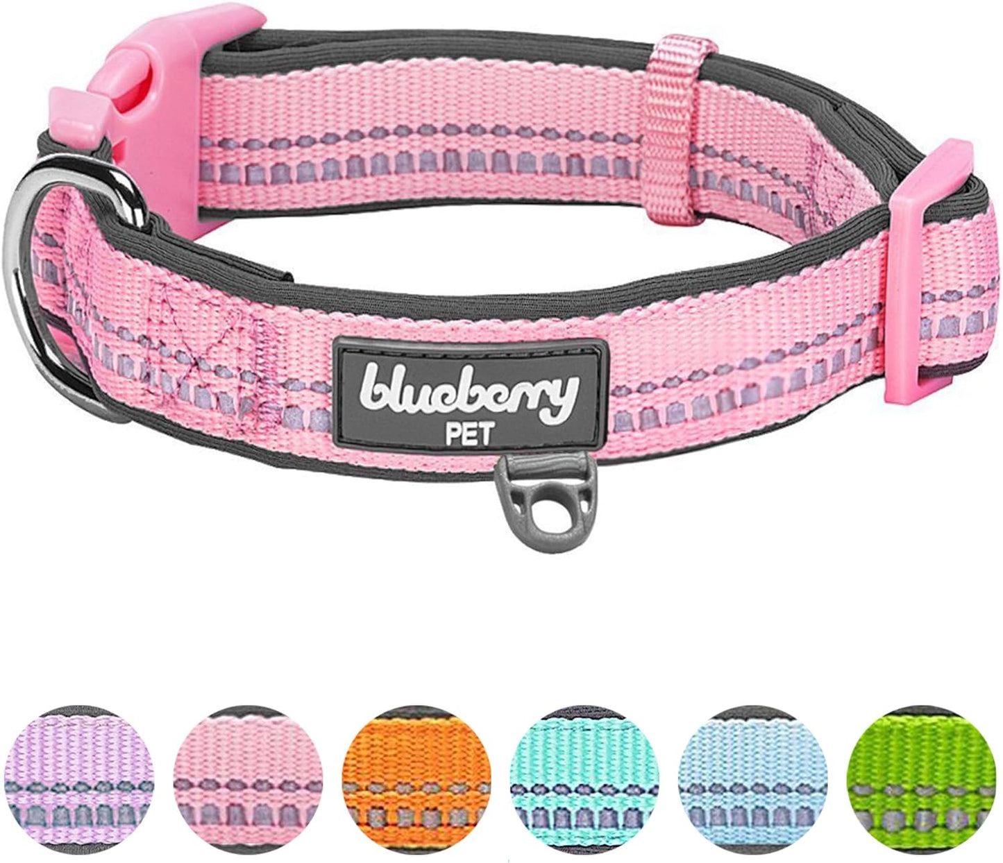 Soft & Safe 3M Reflective Neoprene Padded Adjustable Dog Collar 