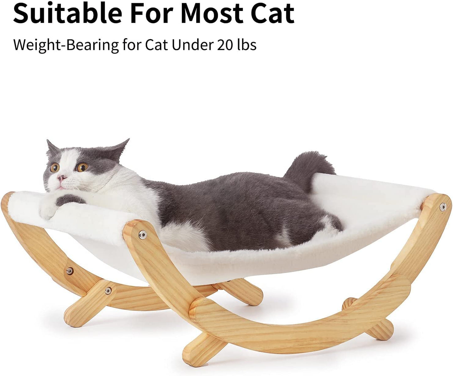  Elevated Cat Bed for Indoor Cats, Cat Furniture Gift for Cat or Small Dog