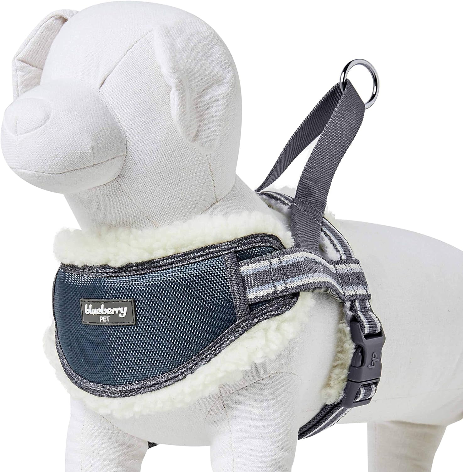 Soft & Comfy Multi-Colored Stripe Fleece Padded Chest Dog Harness,