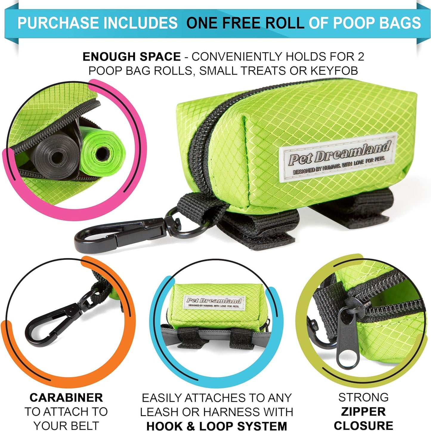 Dog Waste Bag Dispenser - Poop Bag Dispenser for Leash 