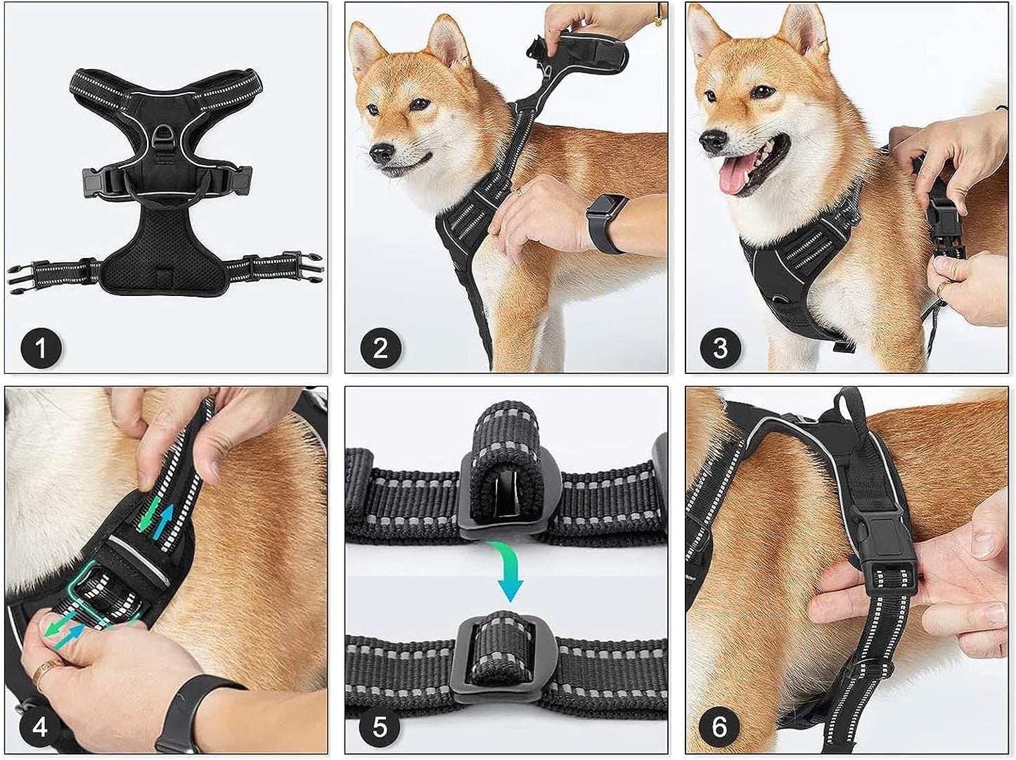 No Pull Dog Harness,  Light up Dog Harness.