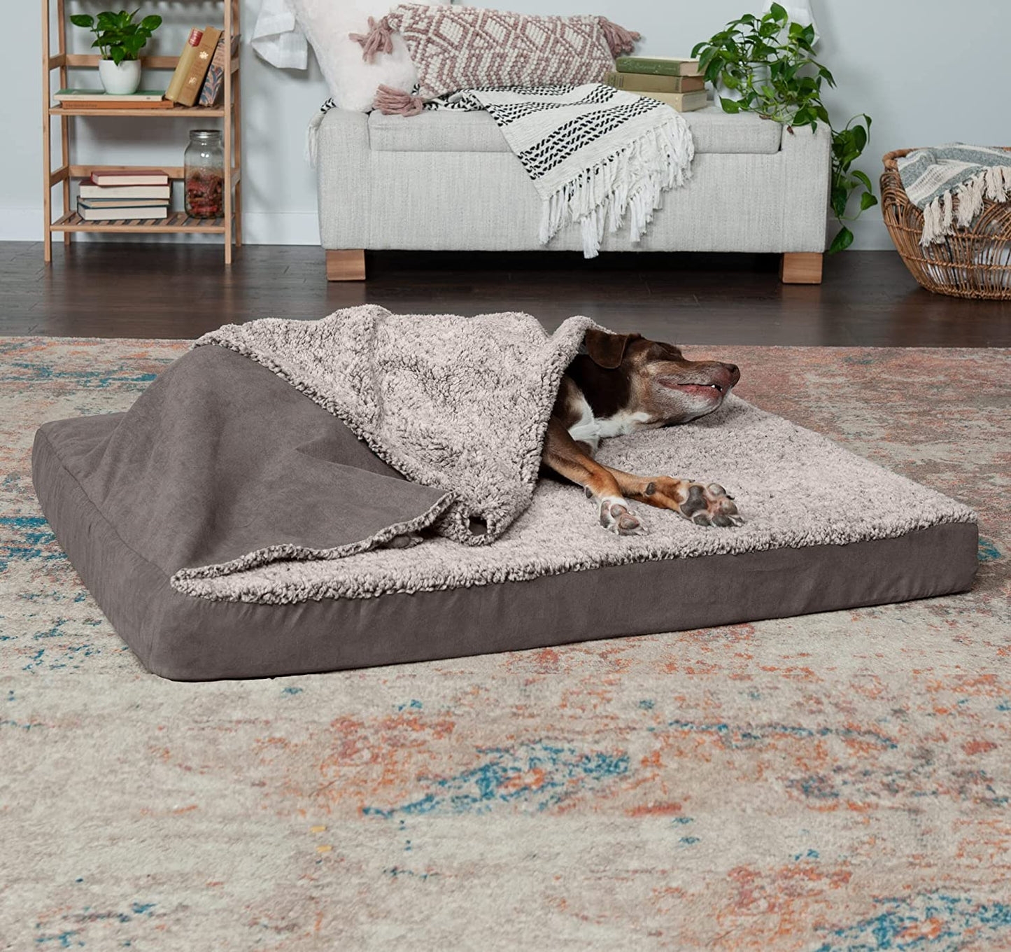 Cooling Gel Dog Bed for Large Dogs W/ Removable Washable Cover