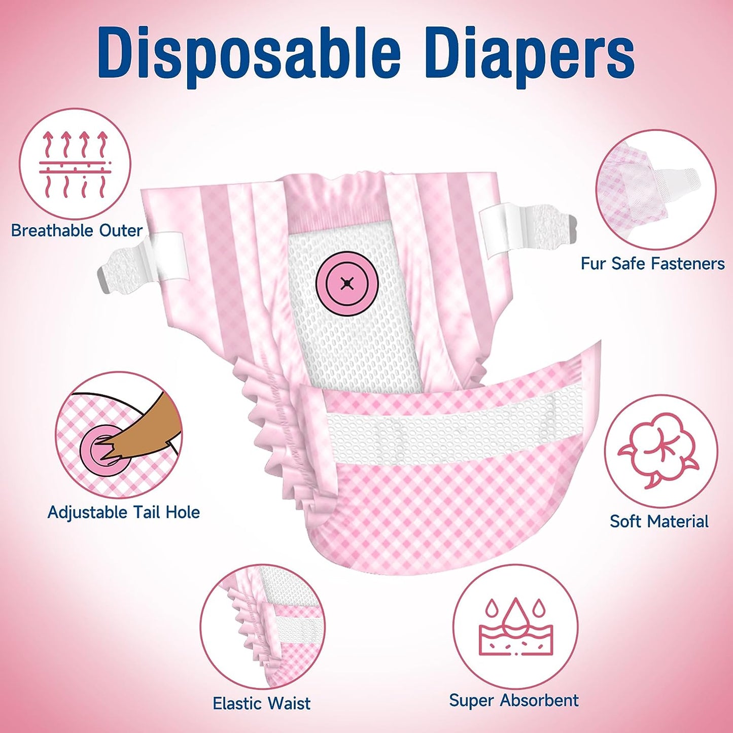 Dog Diapers Female - Disposable Dog Diapers