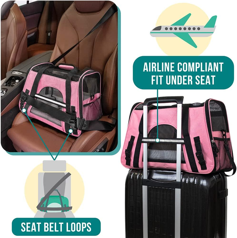 Airline Approved Pet Carrier for Cat, Soft Sided Dog Carrier for Small Dogs