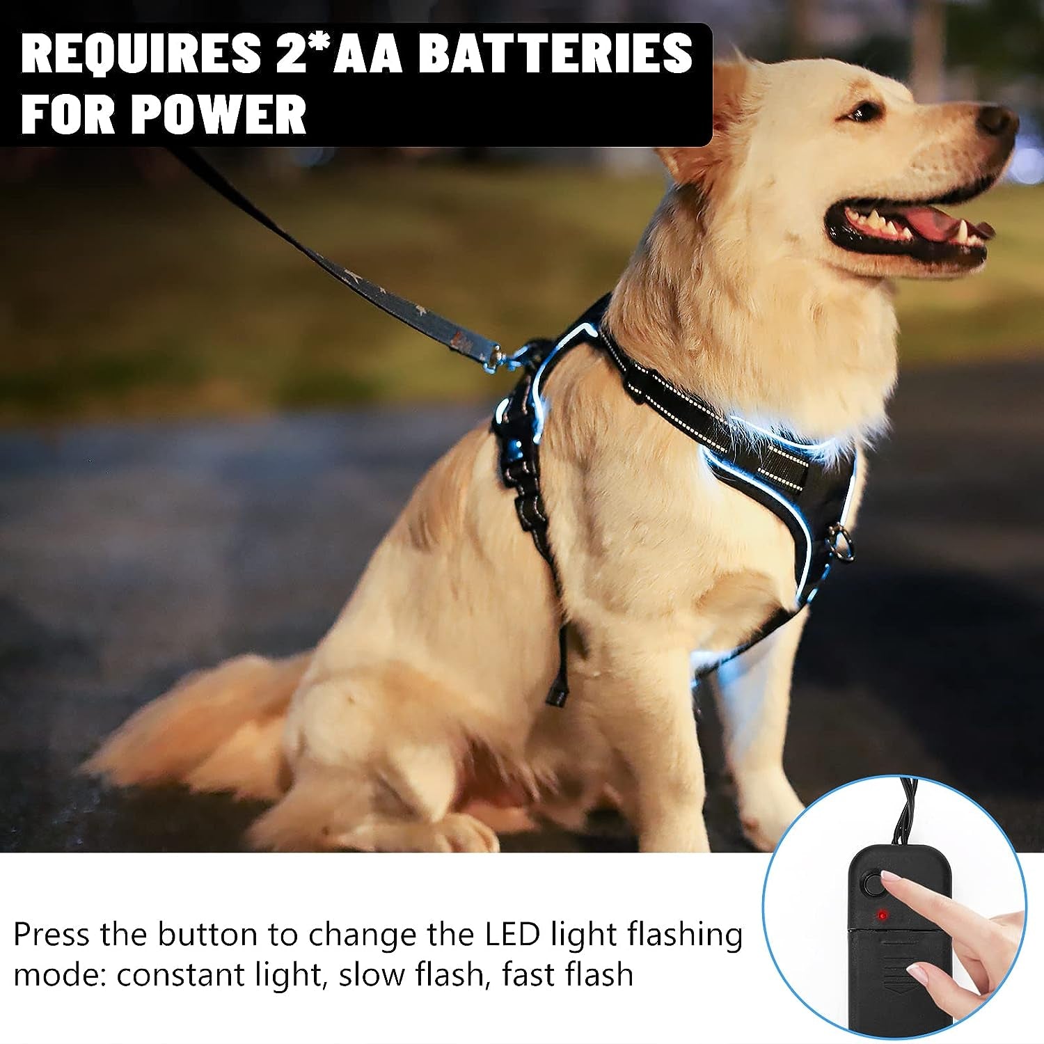 No Pull Dog Harness,  Light up Dog Harness.