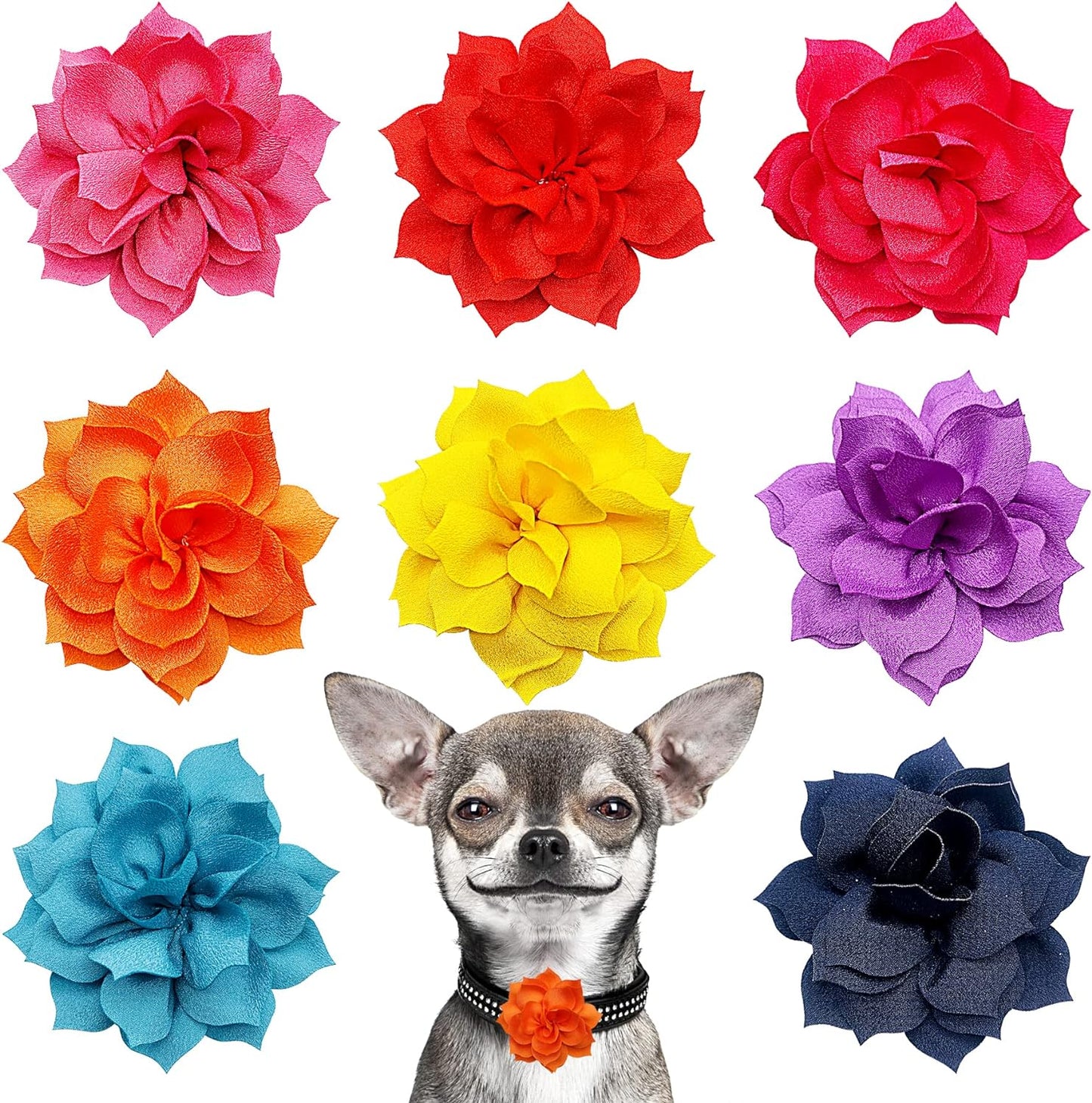 Dog Charms Flower Collar Accessories for Cat Puppy Collars Dogs Bowtie Grooming