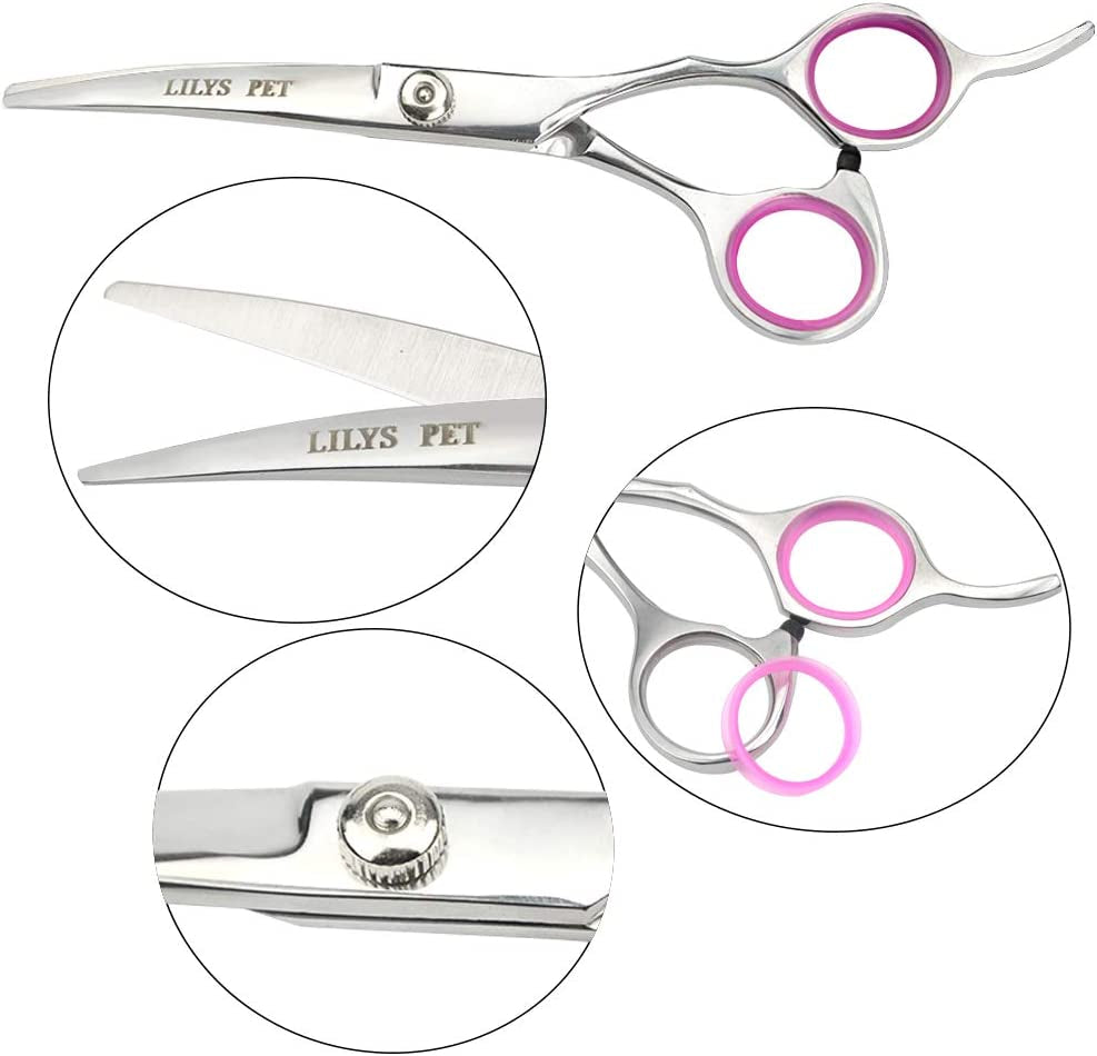 Professional PET DOG Grooming Scissors Suit,Cutting&Curved&Thinning