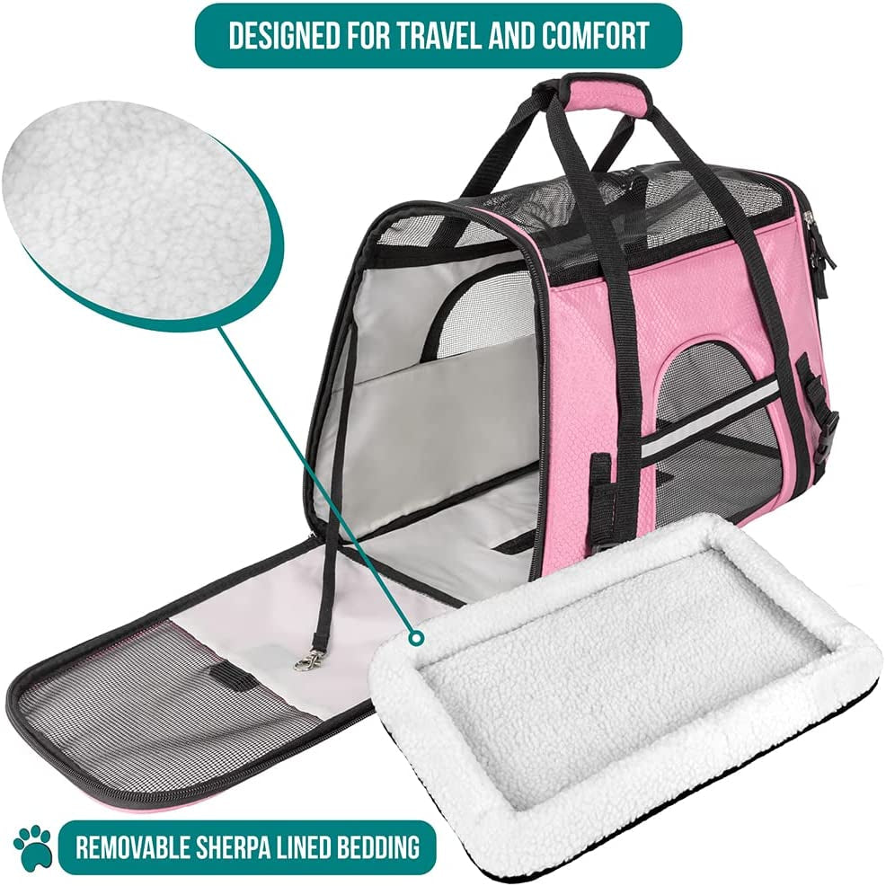 Airline Approved Pet Carrier for Cat, Soft Sided Dog Carrier for Small Dogs