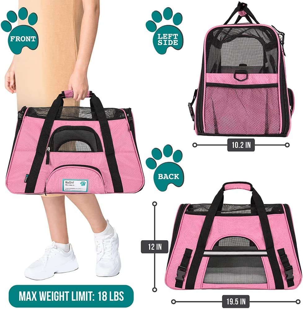 Airline Approved Pet Carrier for Cat, Soft Sided Dog Carrier for Small Dogs