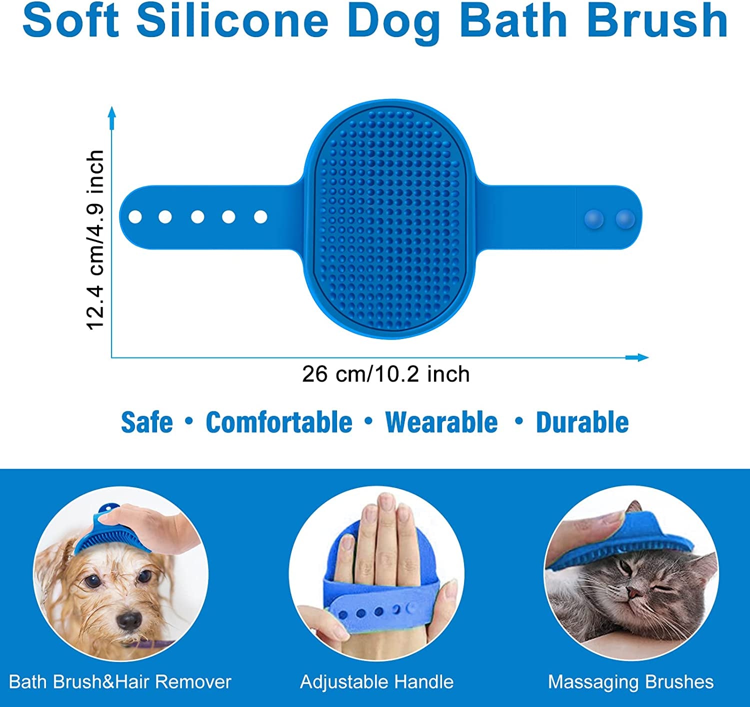 Pet Deshedding Brush, 2 in 1 Undercoat Rake for Dogs, Dematting Comb Grooming Brush