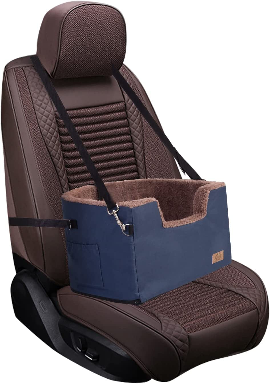 Dog Car Seat, Dog Booster Seat for Car Front Seat, Elevated Pet Bed for Cars