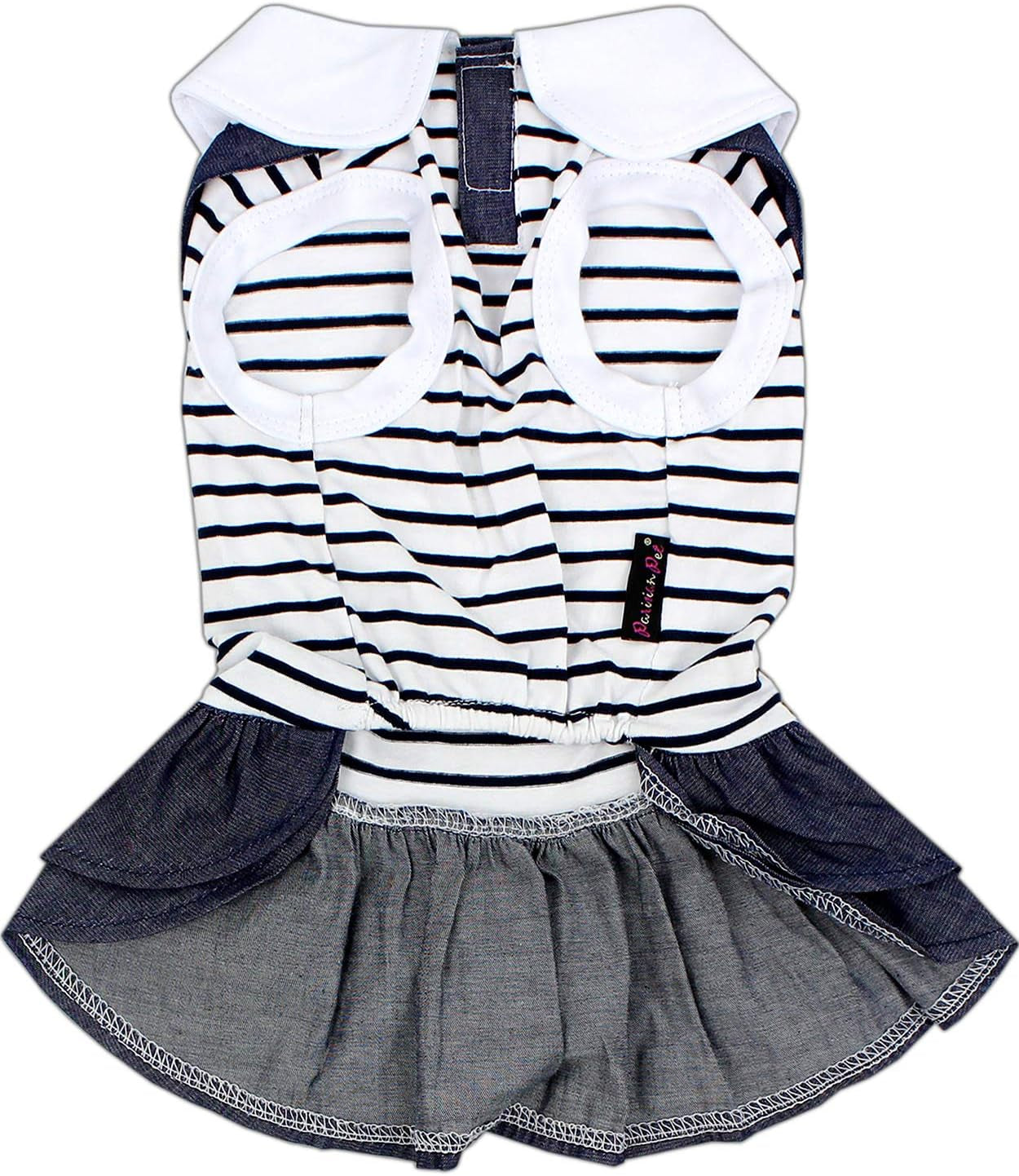 Dog Clothes Cat Apparel Outfits Preppy Girl Dress.