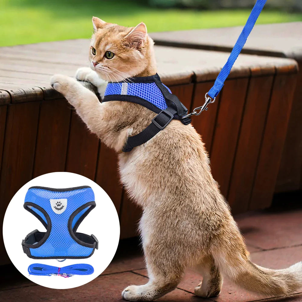 Cat Dog Pet Harness Adjustable Control Vest Dogs Reflective