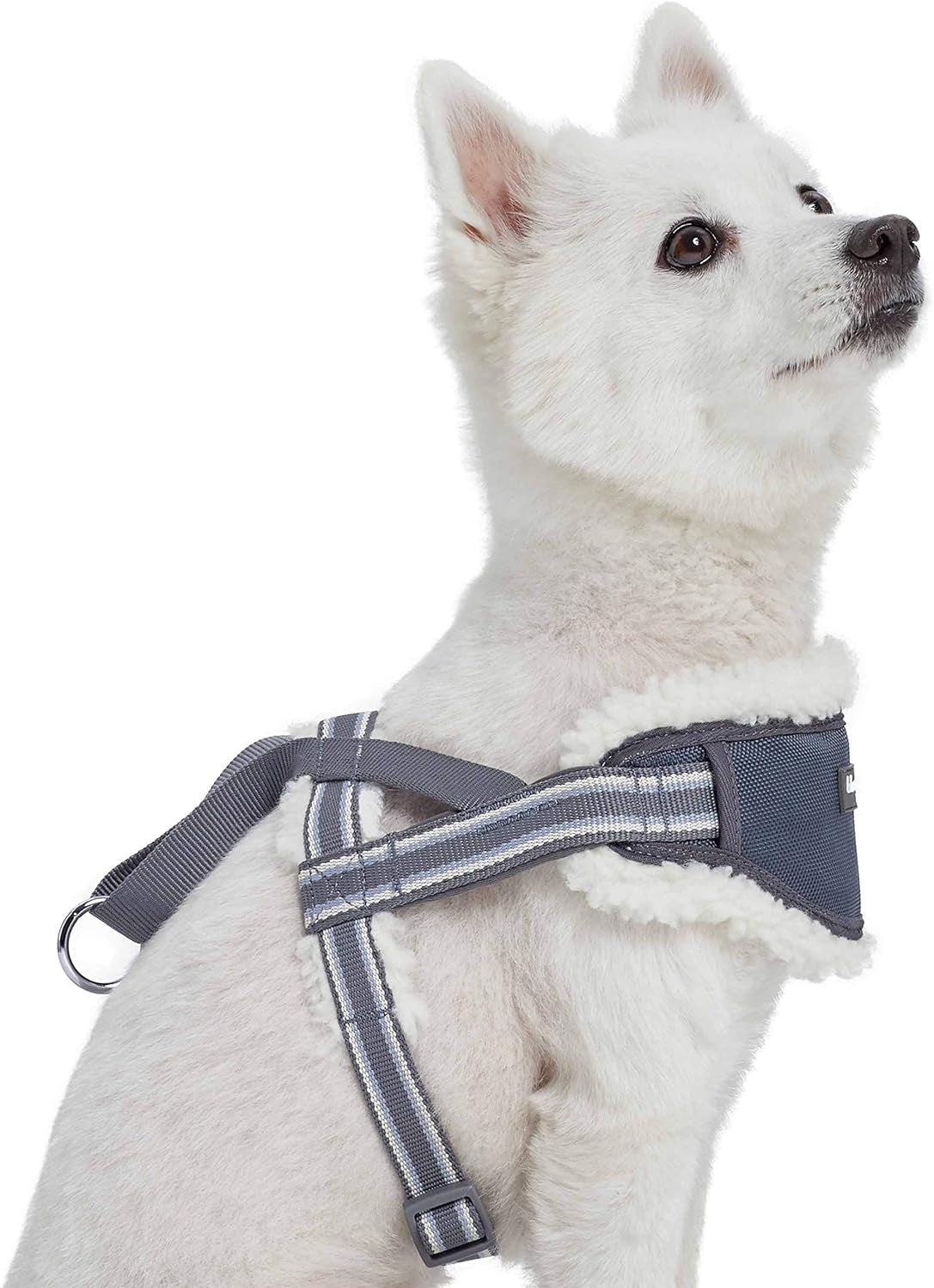 Soft & Comfy Multi-Colored Stripe Fleece Padded Chest Dog Harness,