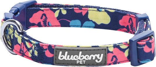 Made Well Profound Floral Print Adjustable Dog Collar