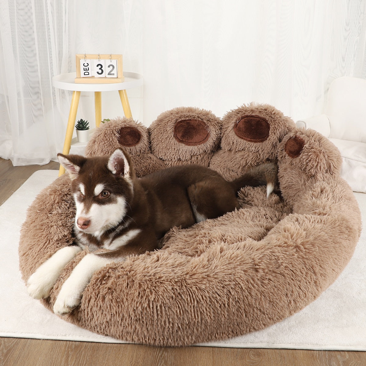 Fluffy Dog Bed Plush Kennel Accessories Pet Products 