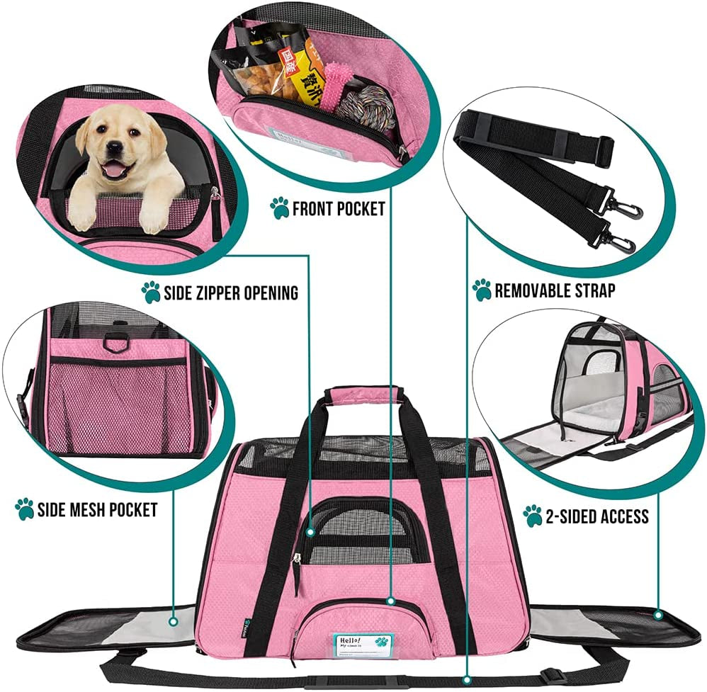 Airline Approved Pet Carrier for Cat, Soft Sided Dog Carrier for Small Dogs