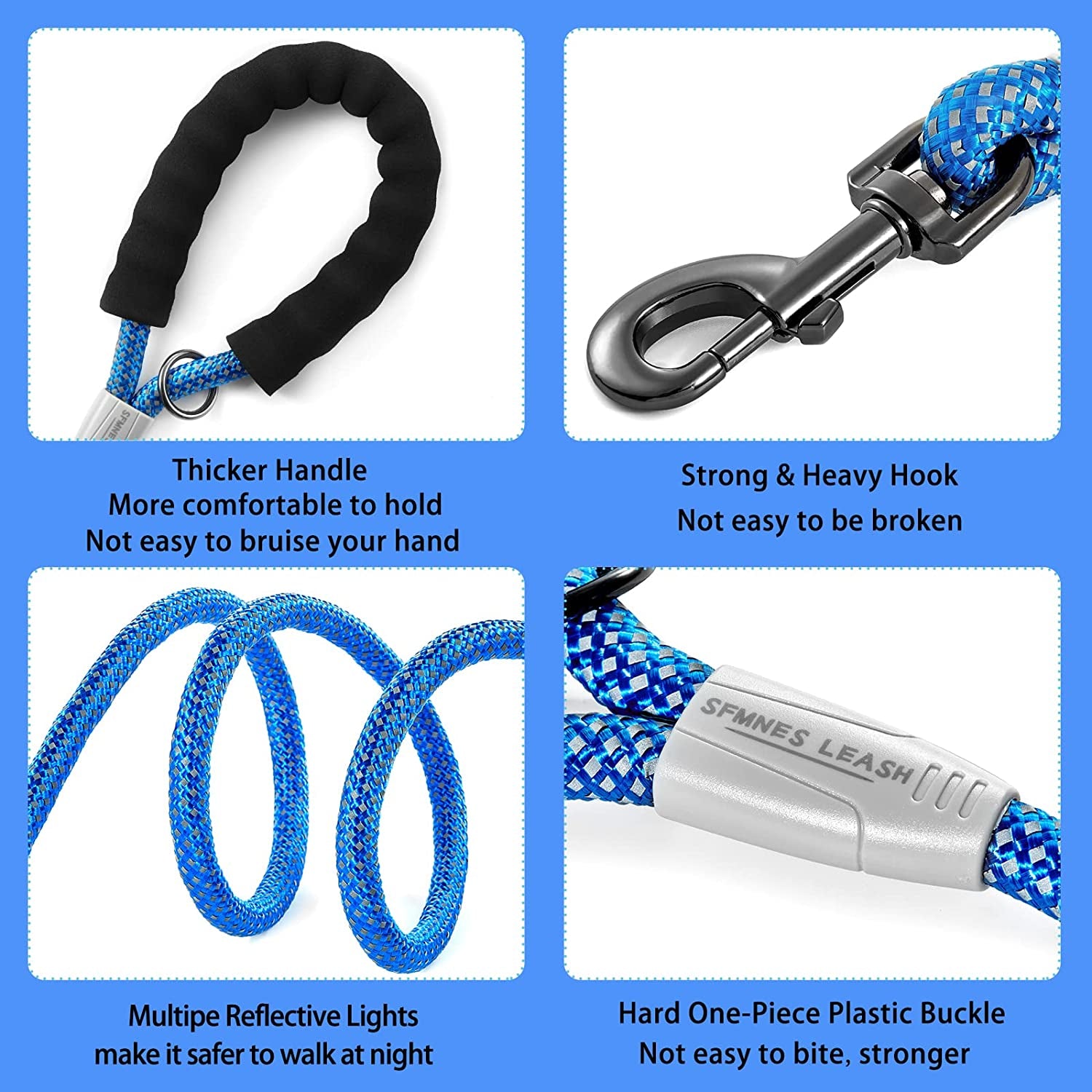 5FT Dog Leashes,High Reflective Heavy Duty Dog Leash