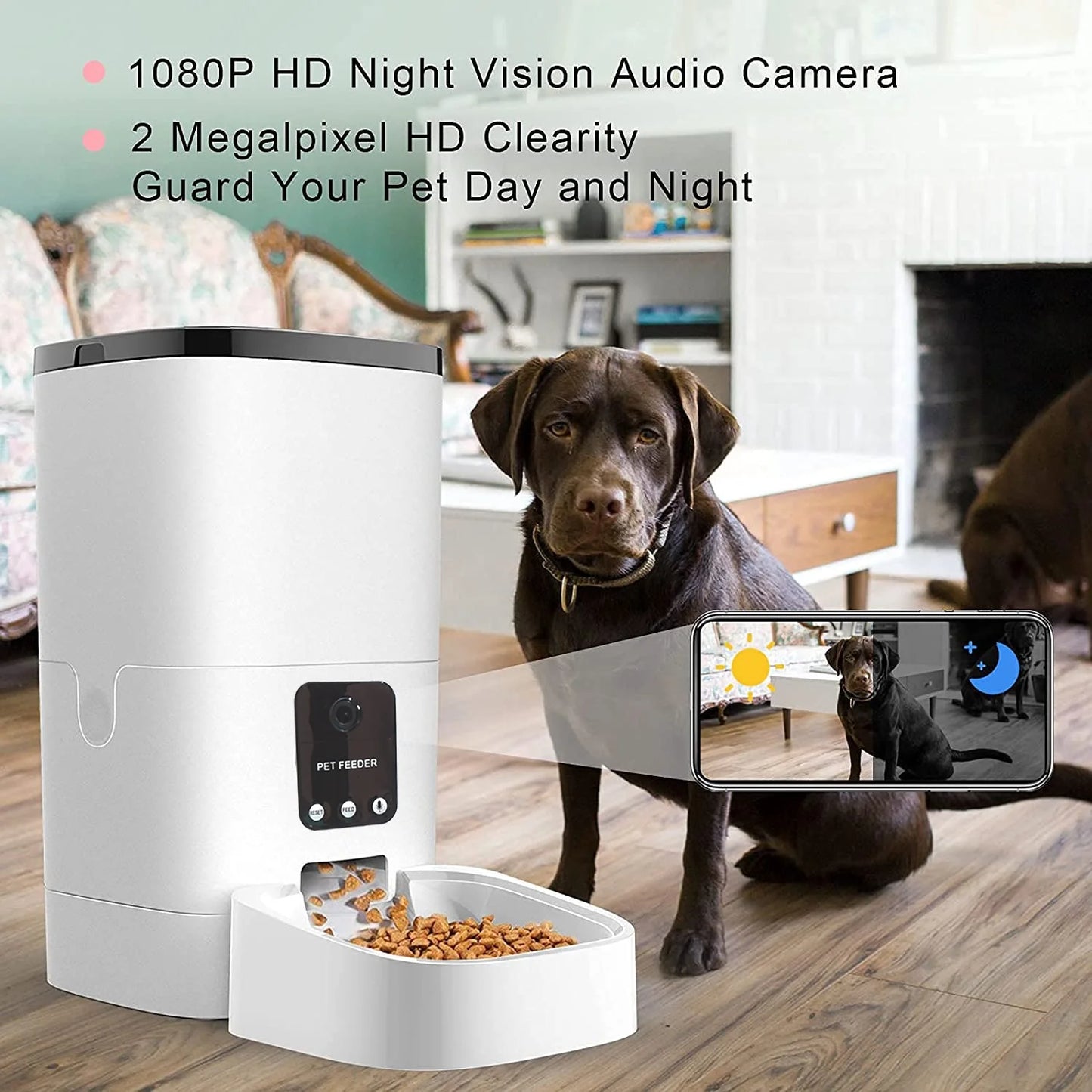 Pet Feeder,6L Automatic Pet Feeder for Cats and Dogs