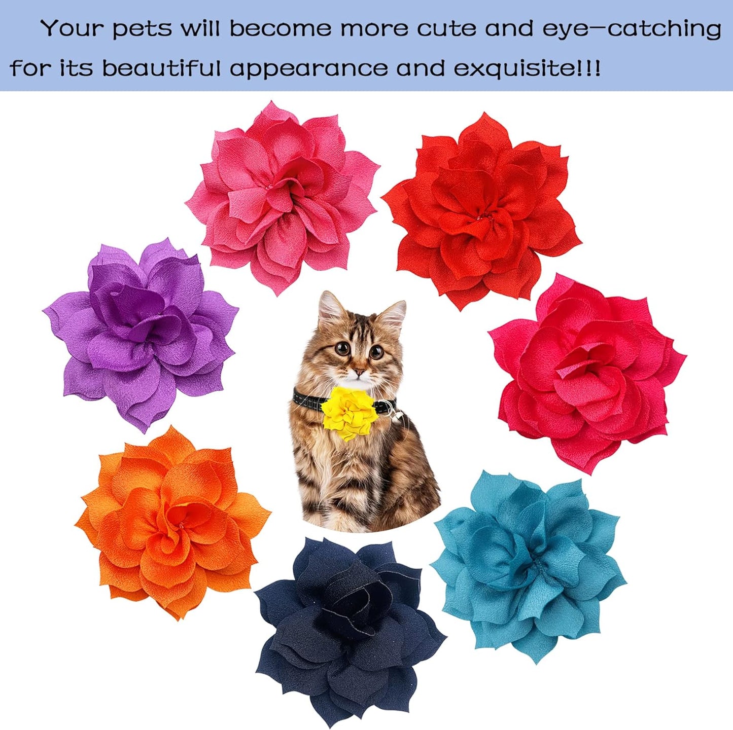 Dog Charms Flower Collar Accessories for Cat Puppy Collars Dogs Bowtie Grooming