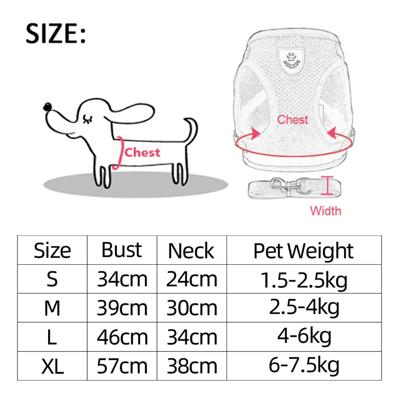 Cat Dog Pet Harness Adjustable Control Vest Dogs Reflective