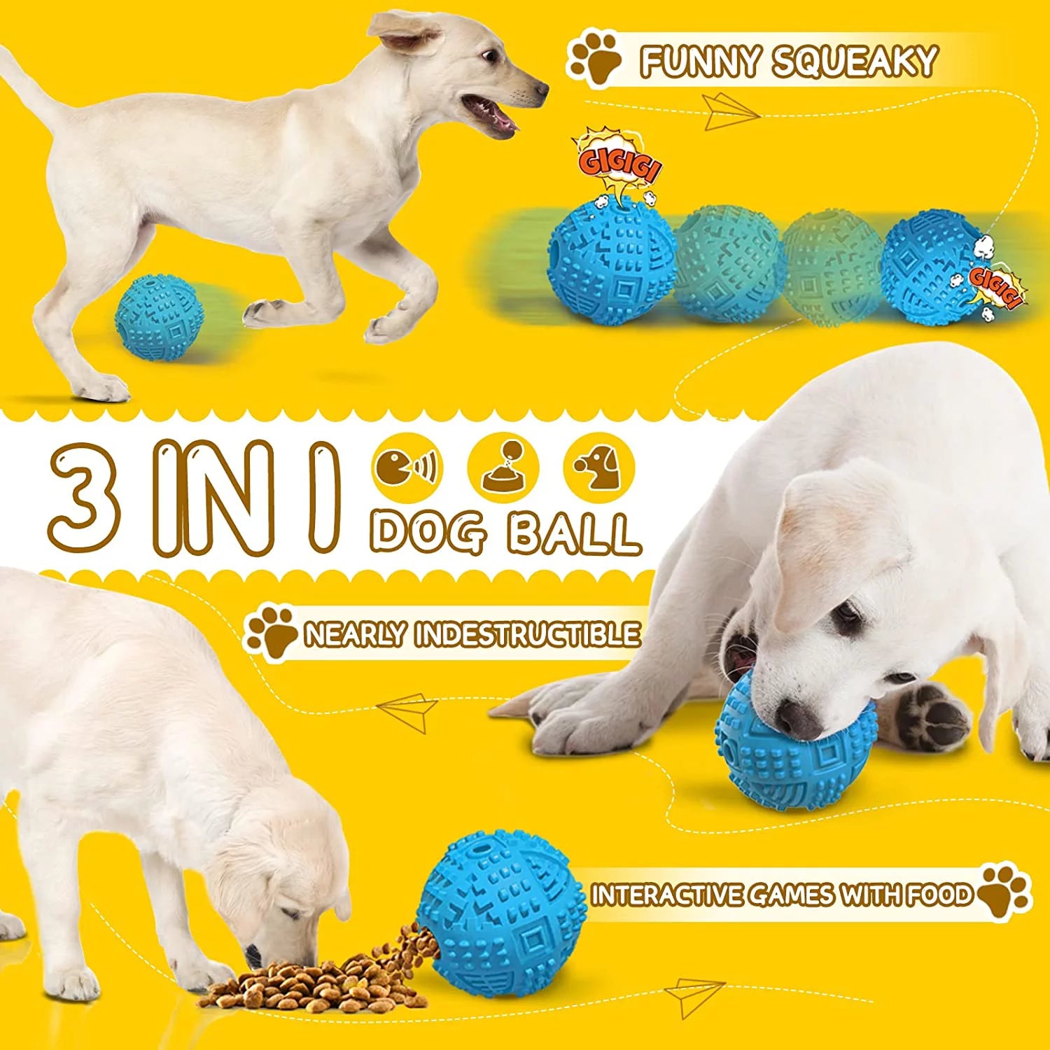 Dog Balls Treat Dispensing Dog Toys