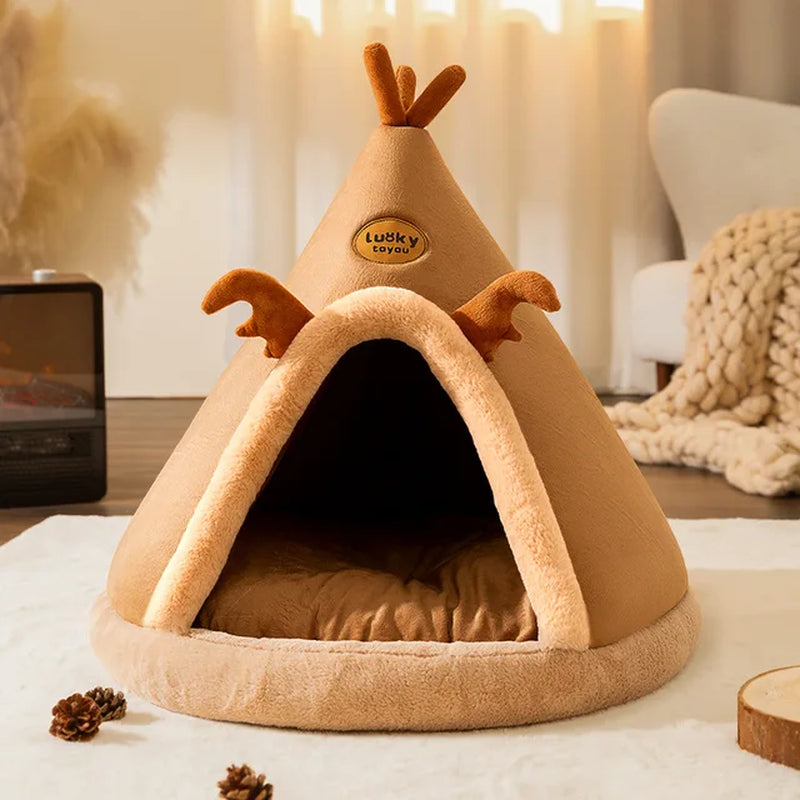 Warm Winter Pet Tent House Cat Bed Cat Dog House Deep Sleep