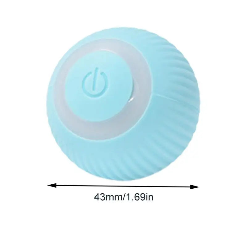 Rechargeable Cat Ball Toy Smart Automatic Rolling Kitten Toys 360 Degree Spinning Ball