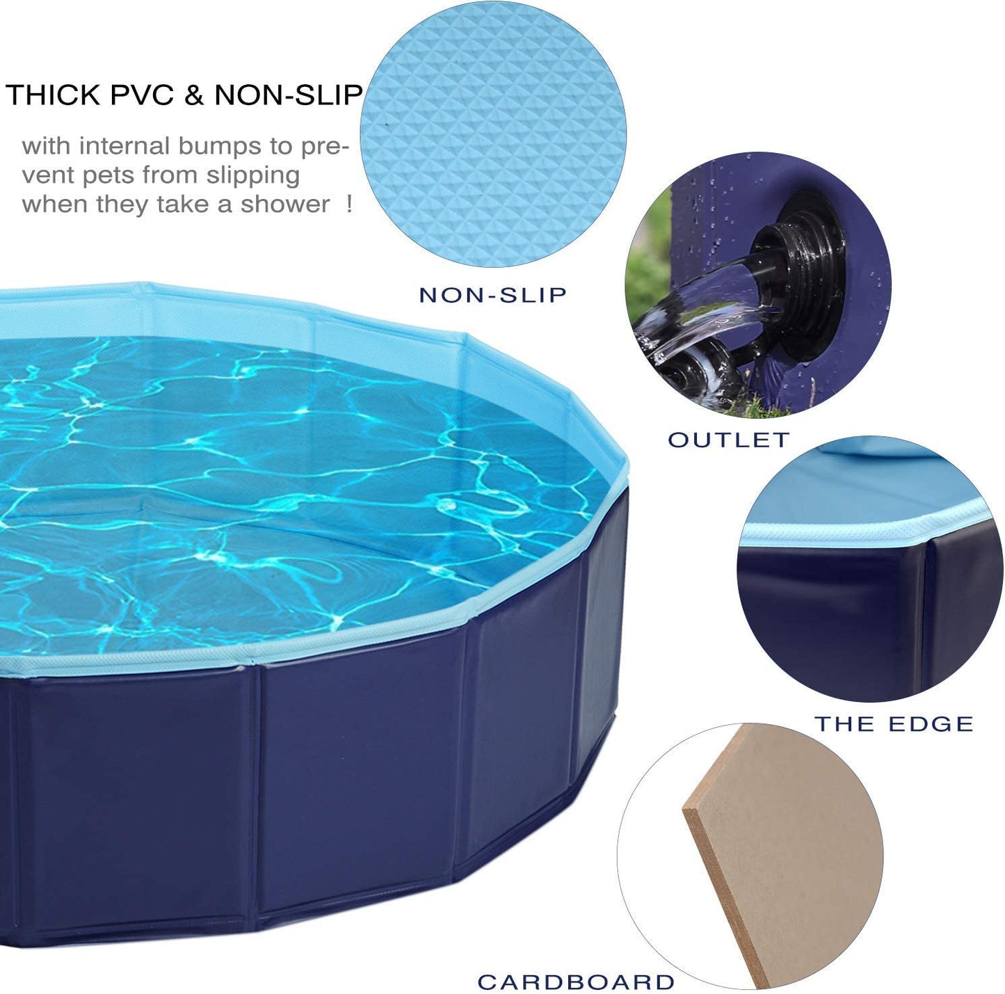 Pets Dogs Cats Outdoor Bathing Tub Bathtub Water Pond Pool & Kiddie Pools