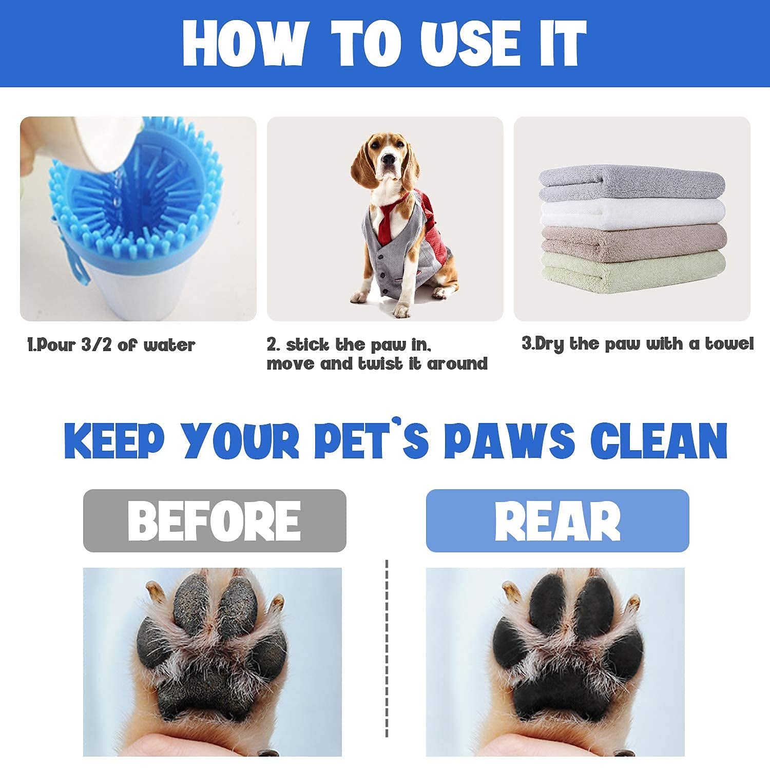 Dog Paw Cleaner, Portable Dog Foot Cleaner