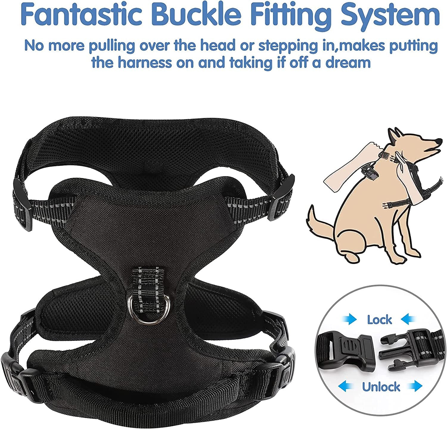 Dog Vest Harness,No Pull Puppy & Cat Harness and Leash