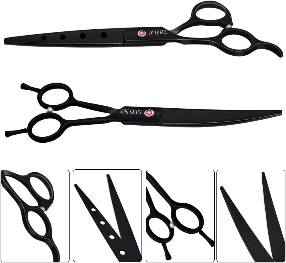 Professional PET DOG Grooming Scissors Cutting&Curved&Thinning Shears