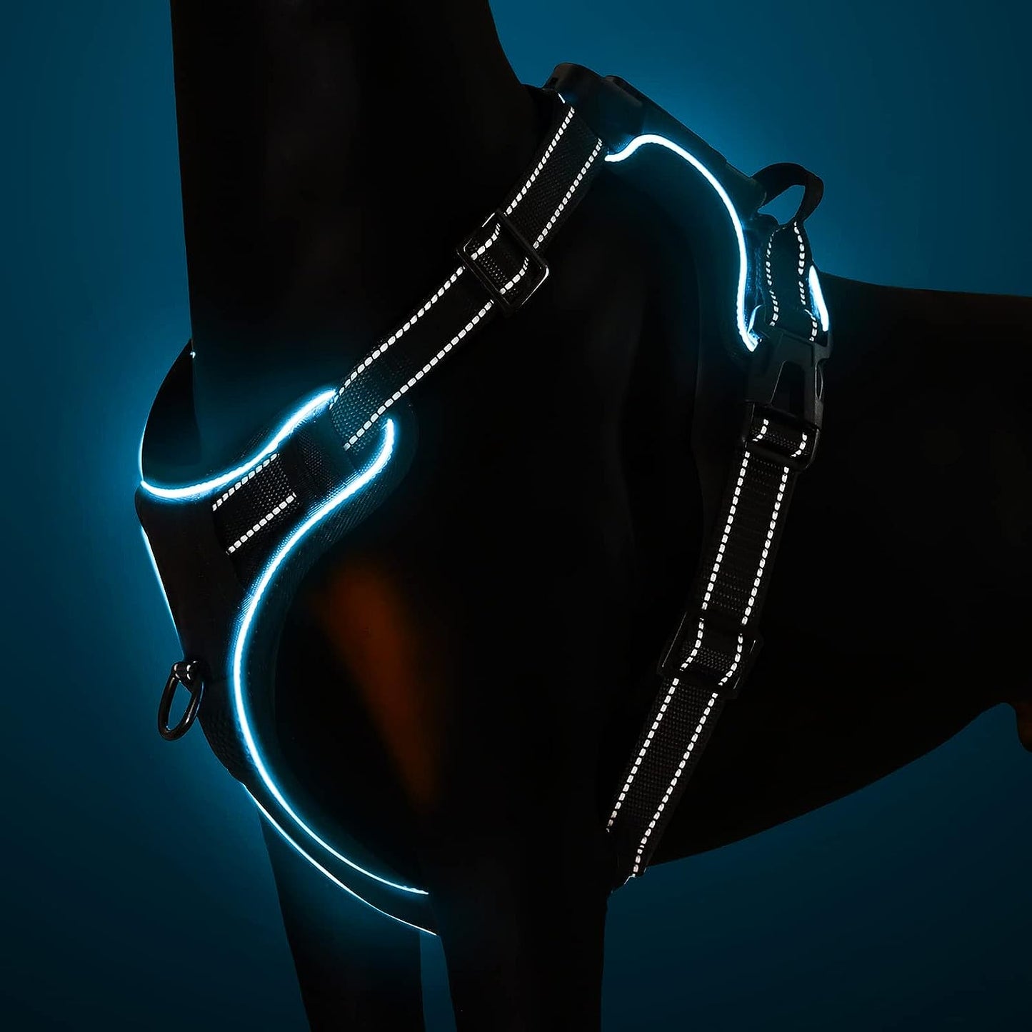 No Pull Dog Harness,  Light up Dog Harness.