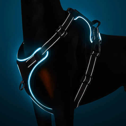 No Pull Dog Harness,  Light up Dog Harness.