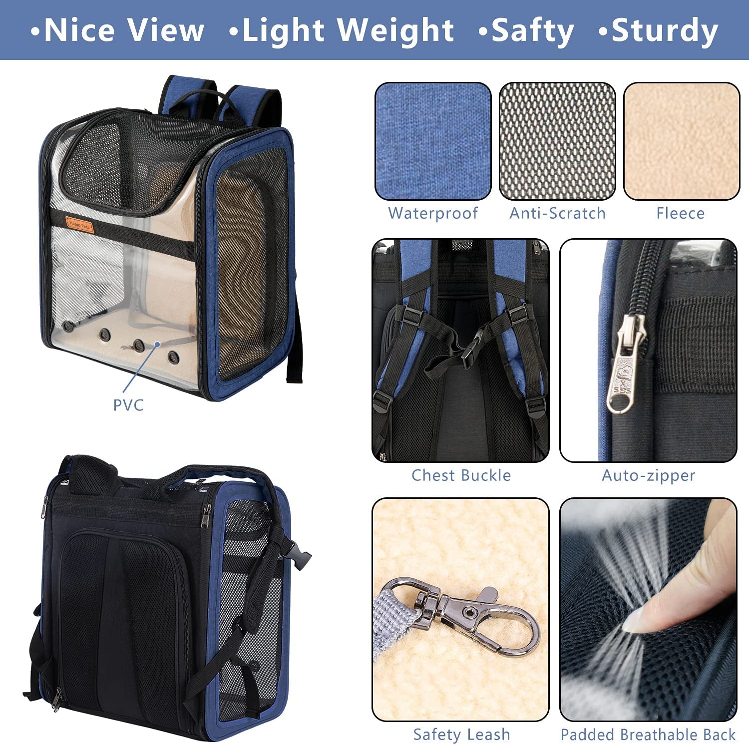 Expandable Cat Carrier Backpack - Pet Carrier Backpack Airline Approved