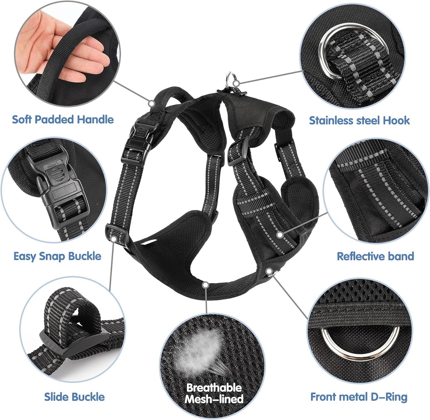 Dog Vest Harness,No Pull Puppy & Cat Harness and Leash