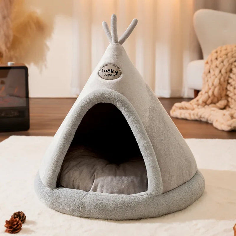 Warm Winter Pet Tent House Cat Bed Cat Dog House Deep Sleep