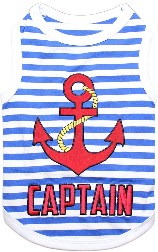 Captain Tee Dog Clothes Tee T-Shirt