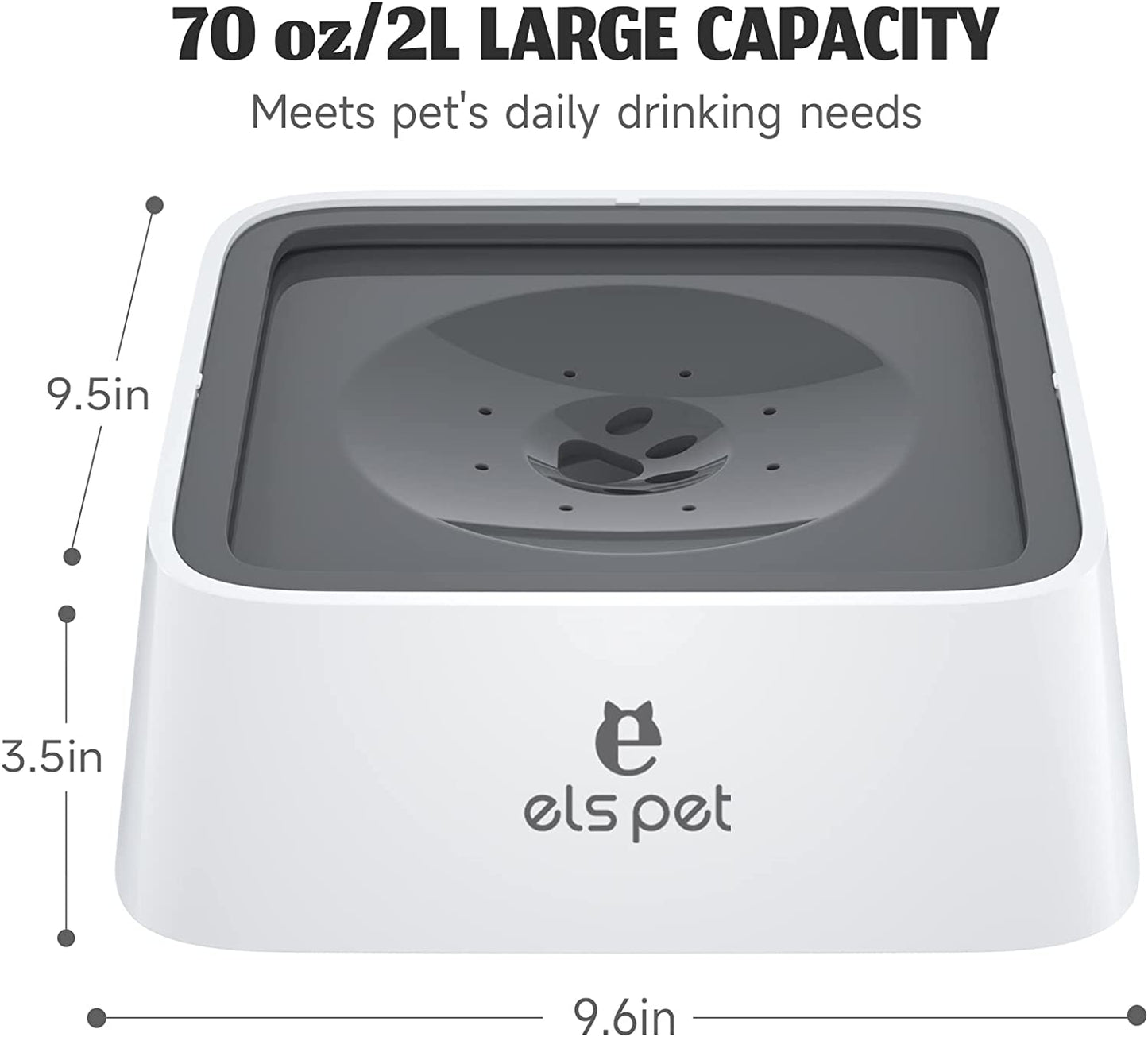  Water Feeder Dispenser with Floating Disk, Travel Pet Water Bowl with Replacement Filter for Dogs