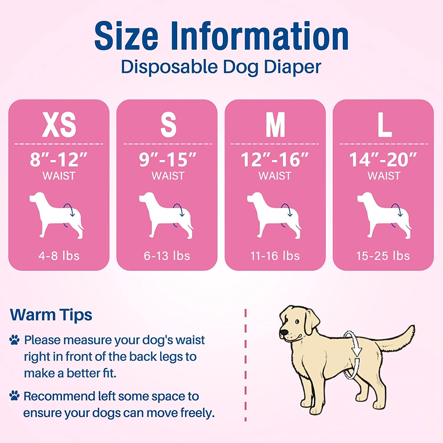 Dog Diapers Female - Disposable Dog Diapers